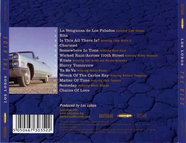 Los Lobos - The Ride 2004 - Los Lobos - CD cover - The Ride_back.jpg