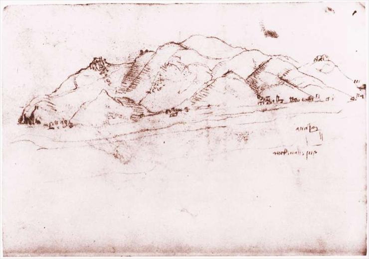 Studies  drawings - Landscape near Pisa1502-03Biblioteca Nacional, Madrid.bmp