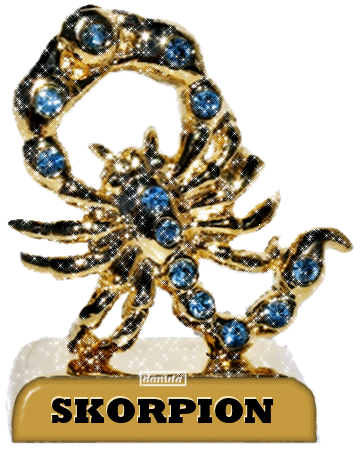 Zodiak 02 czarno złoto błyszczące - Skorpion.gif