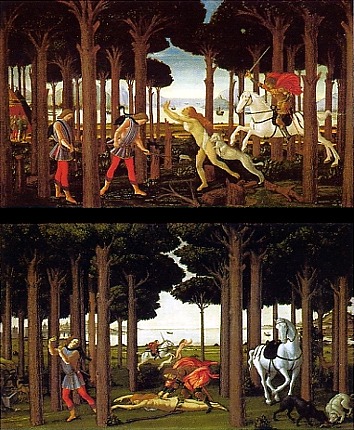 Botticelli Alessandro - 19.La historia del caballero Nastagio degli Onesti, 1483.jpg