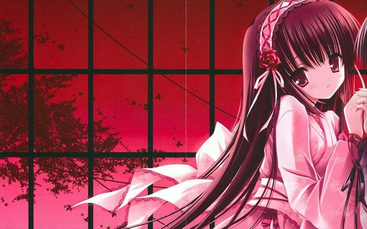 Tapety Anime  - hot-anime-girl-in-red-kimono_1440x900.jpg