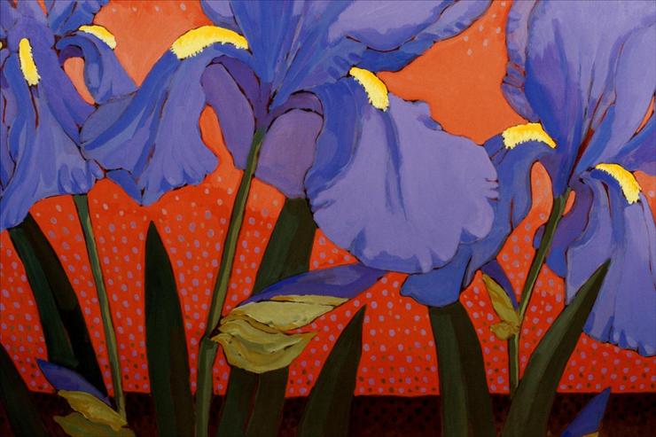 Tapety - Irises and Red, John Newcomb, 1991.jpg