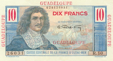 Banknoty Guadelupe - GuadeloupeP32-10Francs-1947-49-donatedfvt_f.jpg