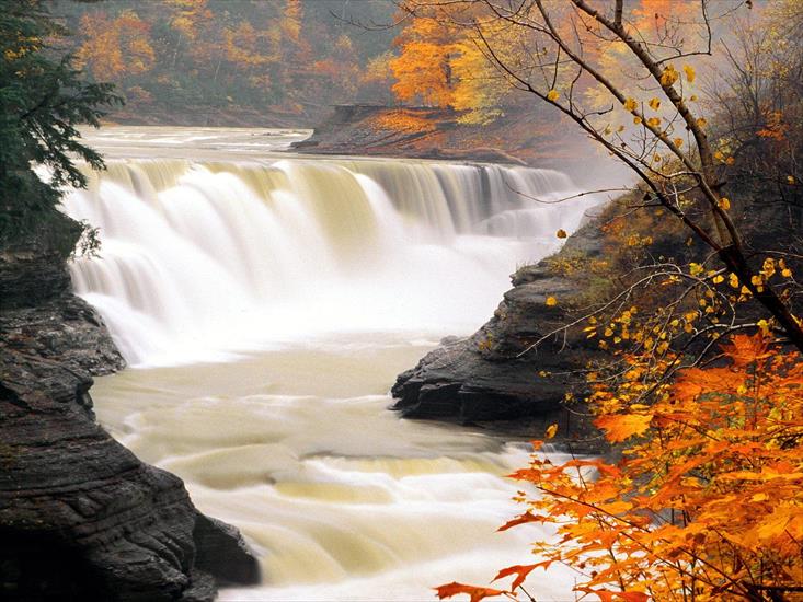 widoki-TAPETY - Lower Falls, Letchworth State Park, Castile, New York.jpg