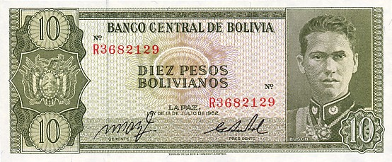 Bolivia - BoliviaP154a-10Bolivianos-L1962_f.jpg