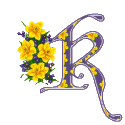 Alfabety z Bukietem kwiatów - 020 - K.gif