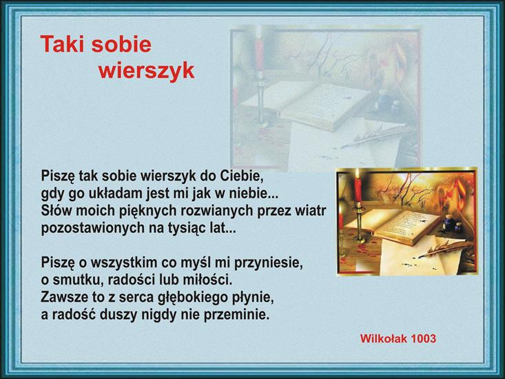Mirosław Sokół - wilkolak1003 Moje wiersze - Taki sobie wierszyk.jpg