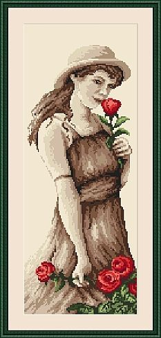 sepia, czarno-białe - dziewczyna z różami sepi.jpg