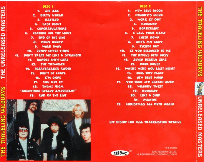 The Traveling Wilburys  - The Unreleased Masters 2003 - Okładka tył.jpg