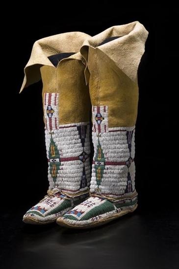 Indian- Artwork - Womans Leggings and Moccasins - Northern Cheyenne.jpg